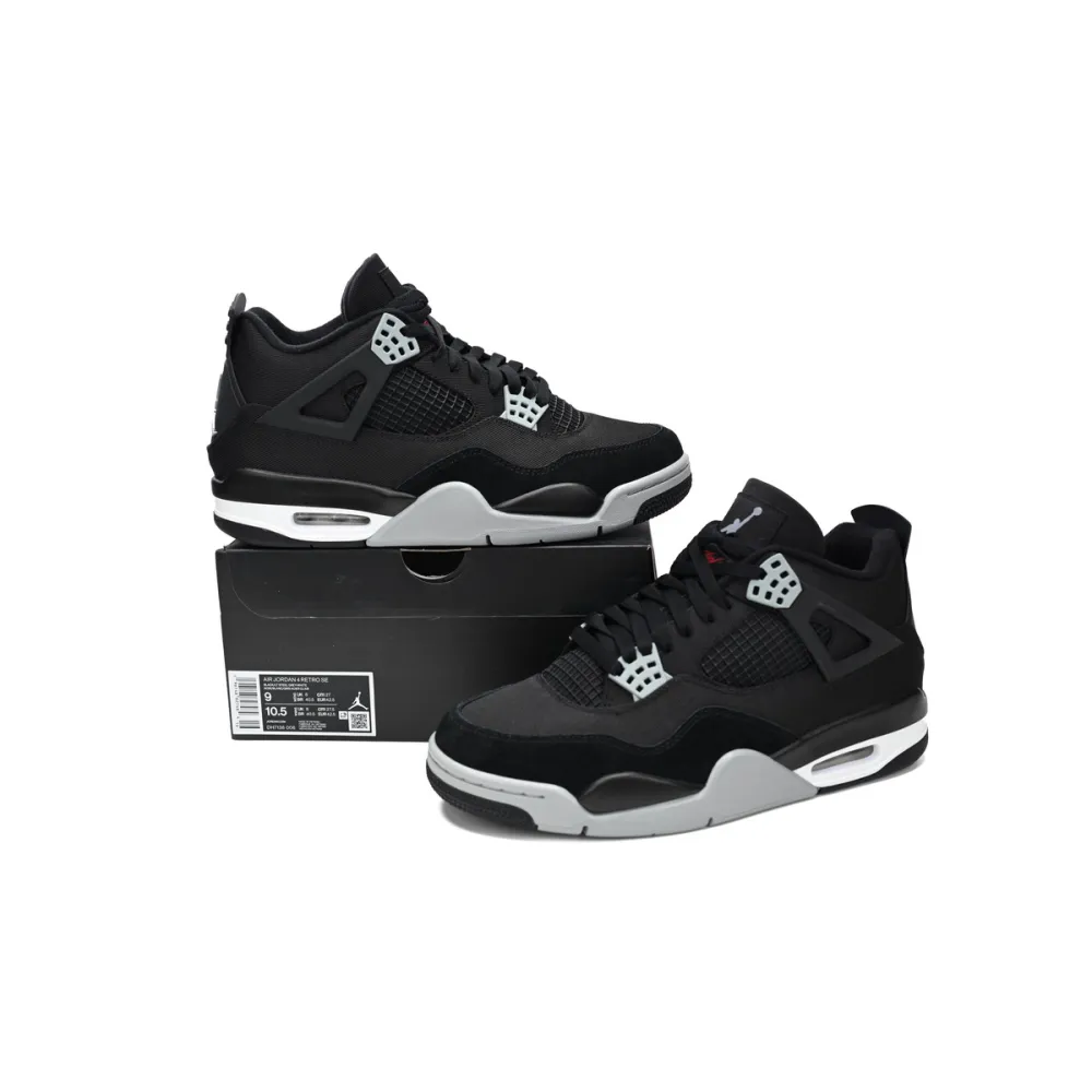 EM Sneakers Jordan 4 Retro SE Black Canvas