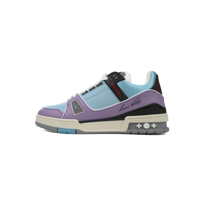 EM Sneakers Louis Vuitton Trainer Blue Purple 01