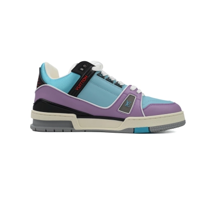 EM Sneakers Louis Vuitton Trainer Blue Purple 02