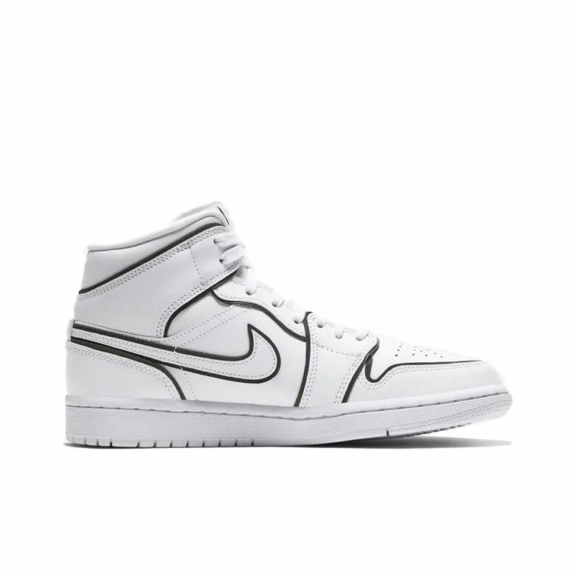 EM Sneakers Jordan 1 Mid Iridescent Reflective White