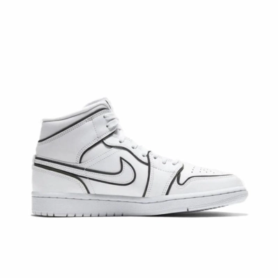 EM Sneakers Jordan 1 Mid Iridescent Reflective White 02