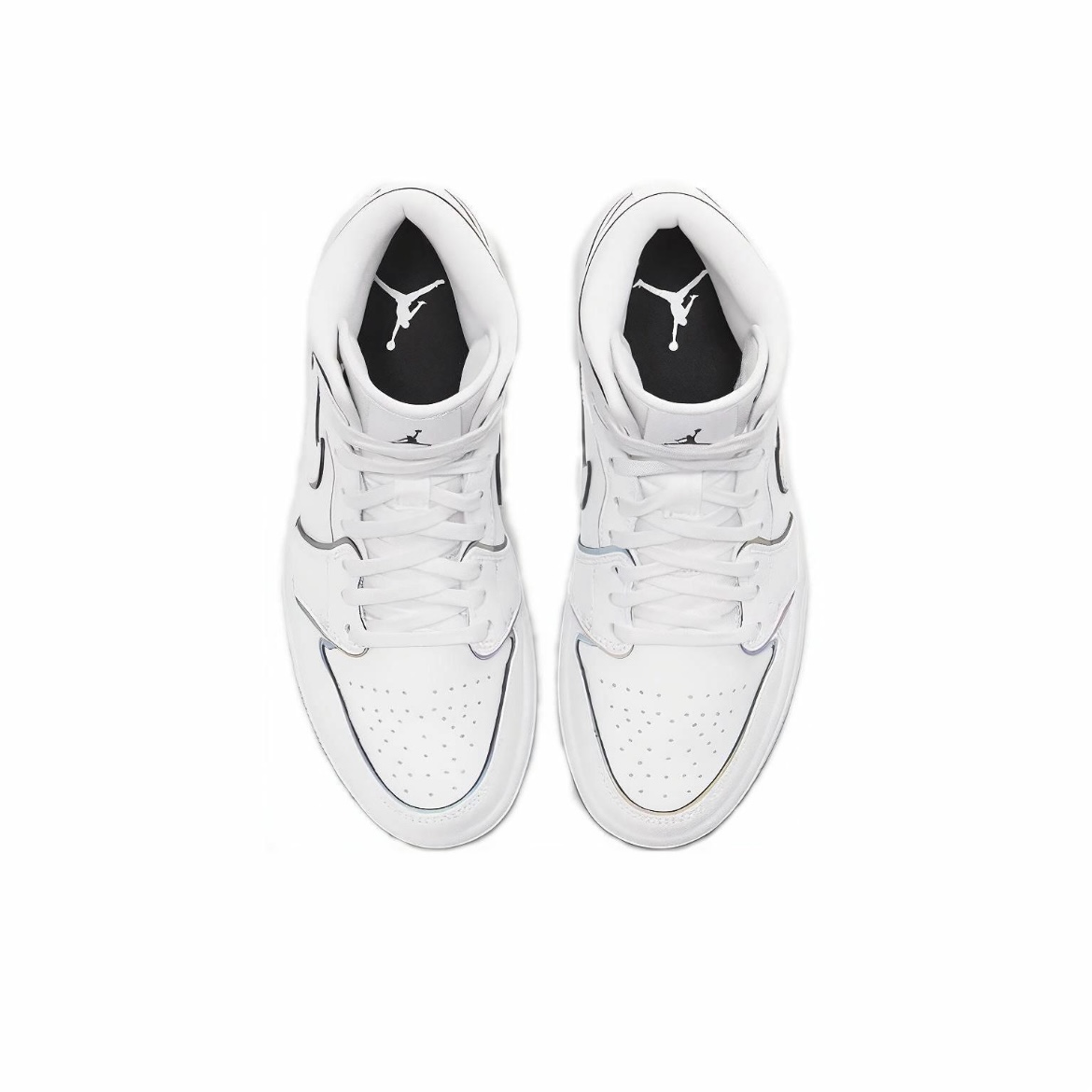 EM Sneakers Jordan 1 Mid Iridescent Reflective White
