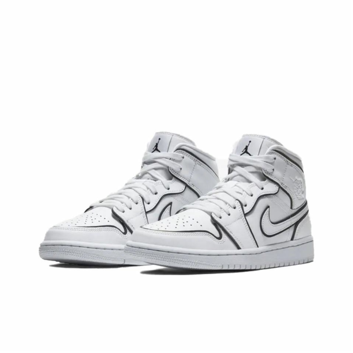 EM Sneakers Jordan 1 Mid Iridescent Reflective White