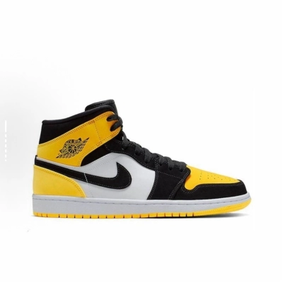 EM Sneakers Jordan 1 Mid Yellow Toe Black 02