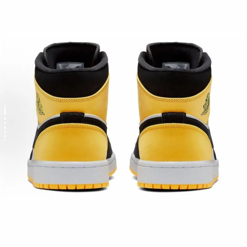 EM Sneakers Jordan 1 Mid Yellow Toe Black