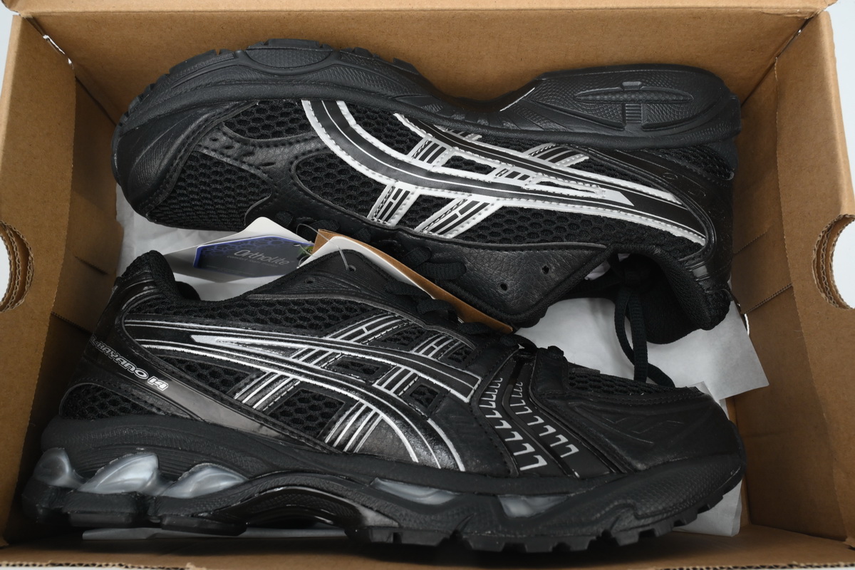 EM Snekars ASICS Gel Kayano 14 'Black Pure Silver'