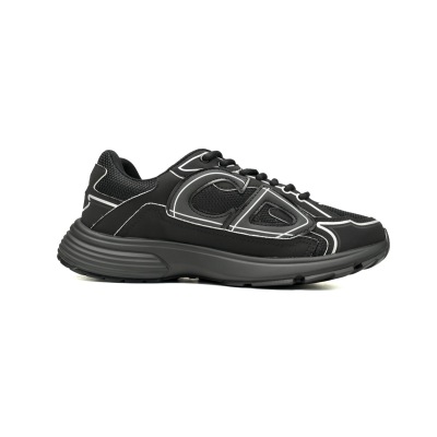 EM Sneakers Dior B30 Triple Black New Reflective 02