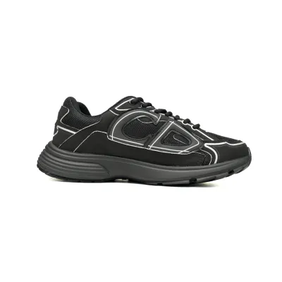 EM Sneakers Dior B30 Triple Black New Reflective 02
