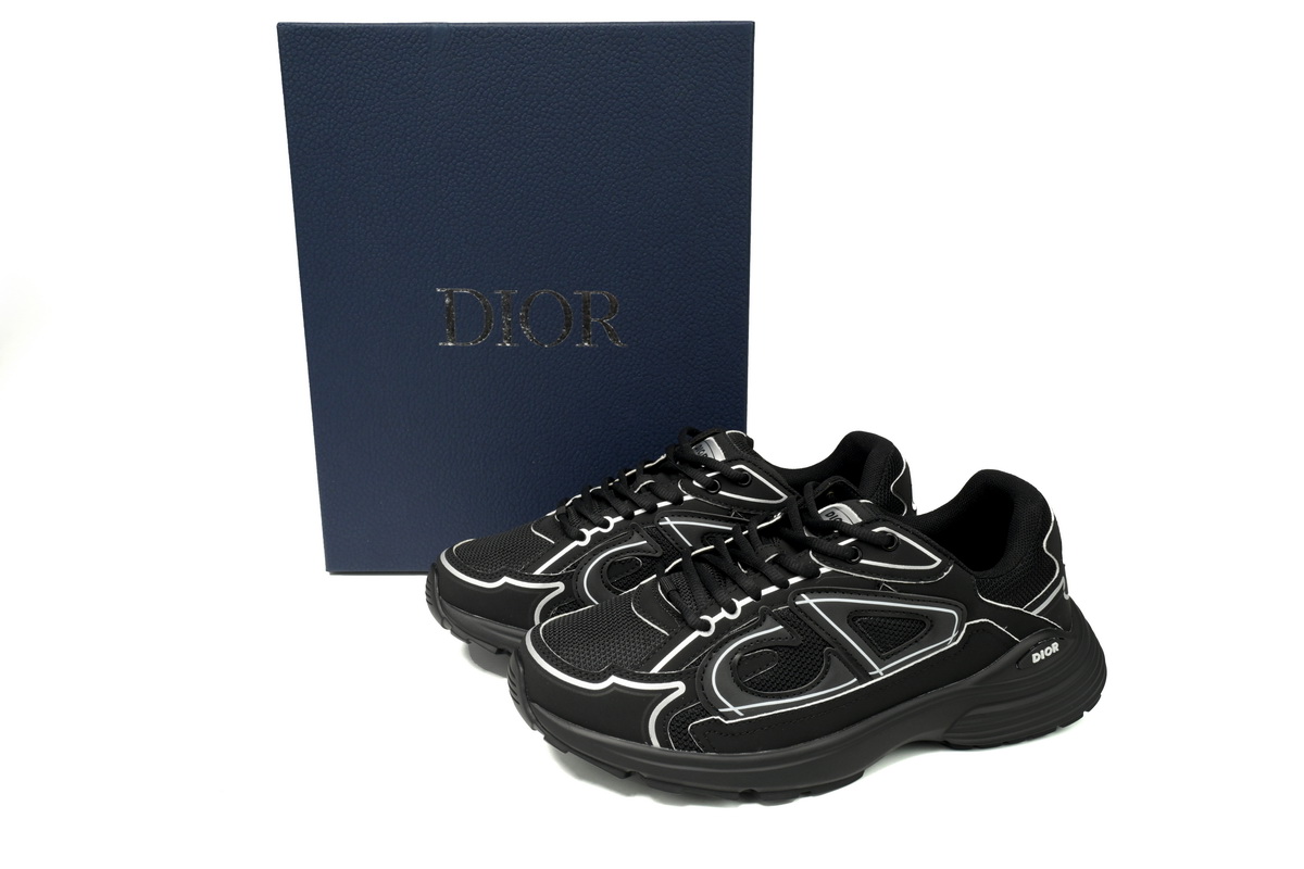 EM Sneakers Dior B30 Triple Black New Reflective