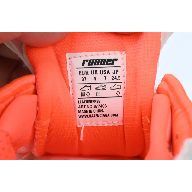 EM Sneakers Balenciaga Runner Eggshell Neon Orange