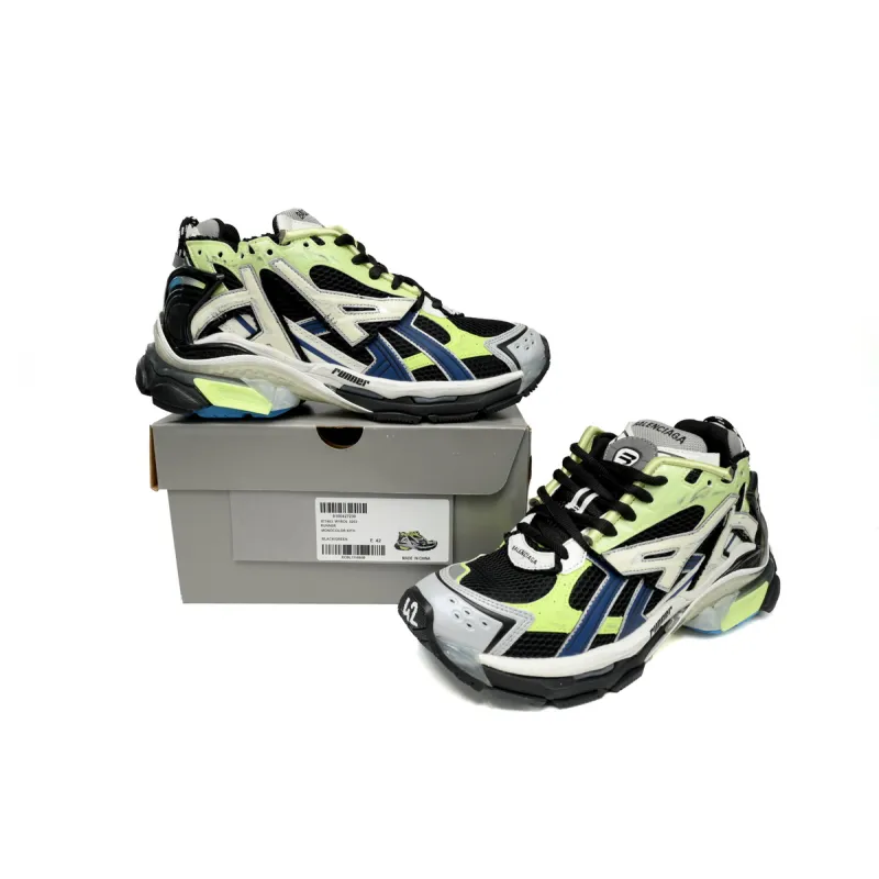 EM Sneakers Balenciaga Runner Green Blue Black Grey