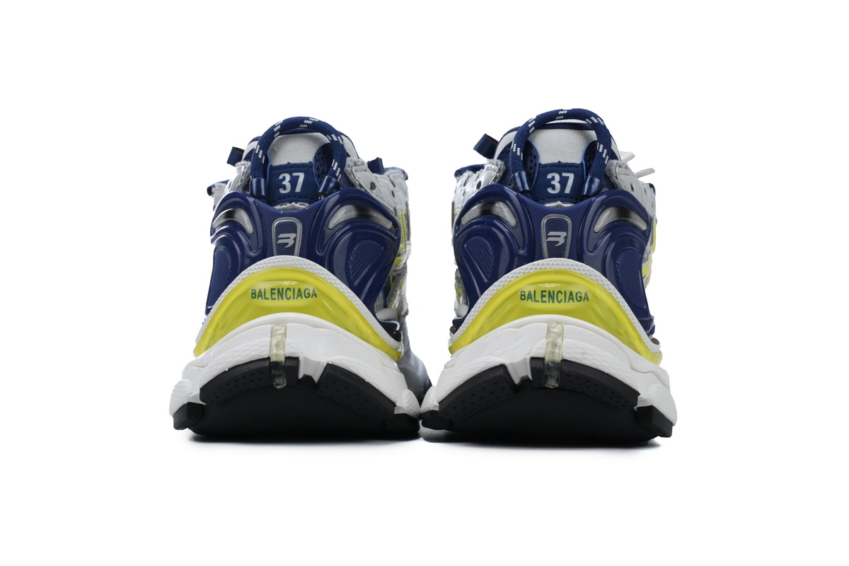 EM Sneakers Balenciaga Runner White Blue Yellow