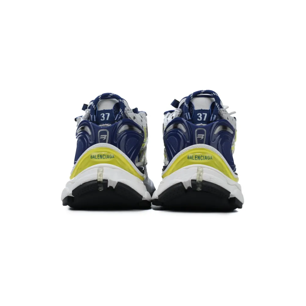 EM Sneakers Balenciaga Runner White Blue Yellow