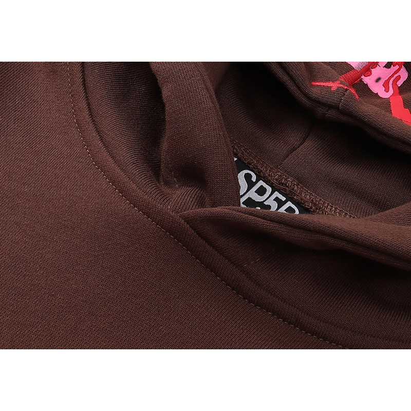 EM Sneakers Sp5der Angel Number Hoodie Brown
