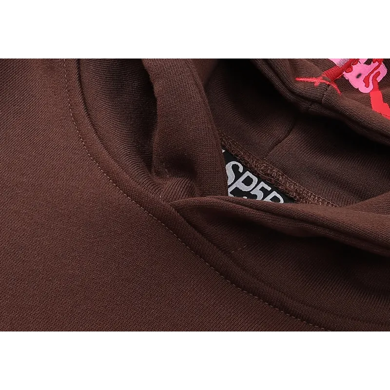 EM Sneakers Sp5der Angel Number Hoodie Brown