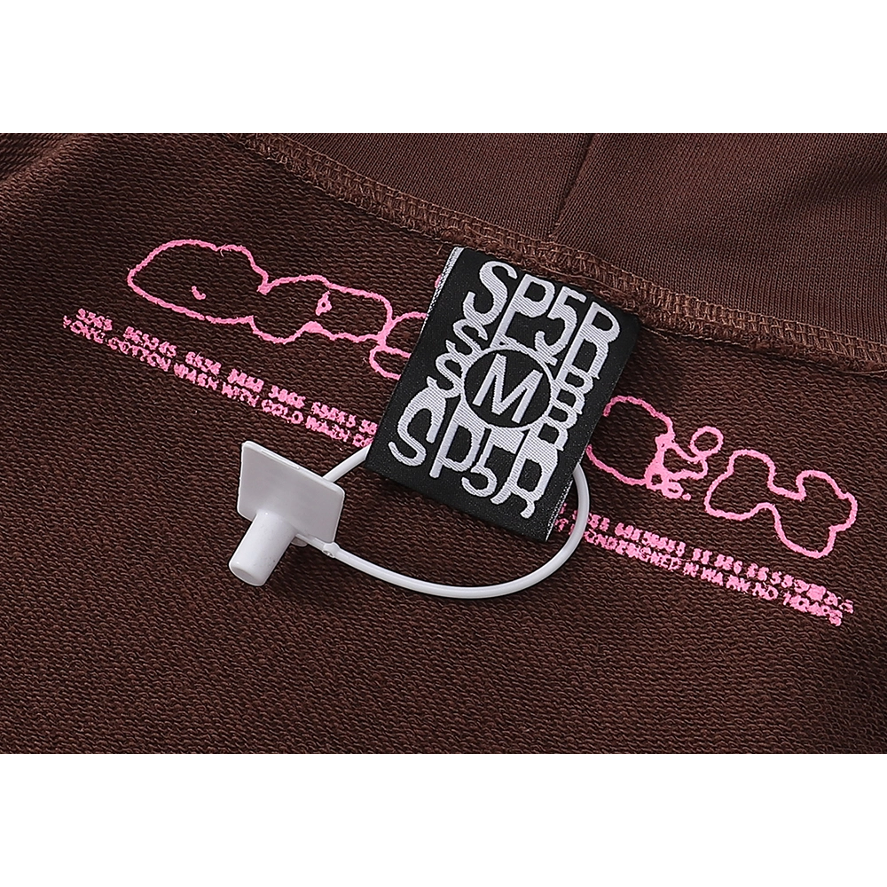 EM Sneakers Sp5der Angel Number Hoodie Brown