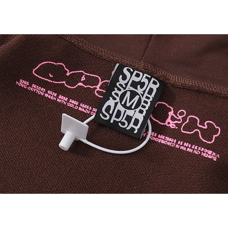EM Sneakers Sp5der Angel Number Hoodie Brown