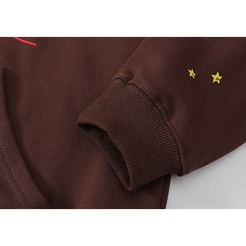EM Sneakers Sp5der Angel Number Hoodie Brown