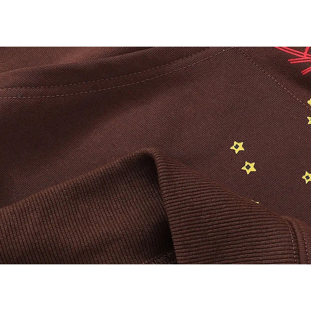 EM Sneakers Sp5der Angel Number Hoodie Brown