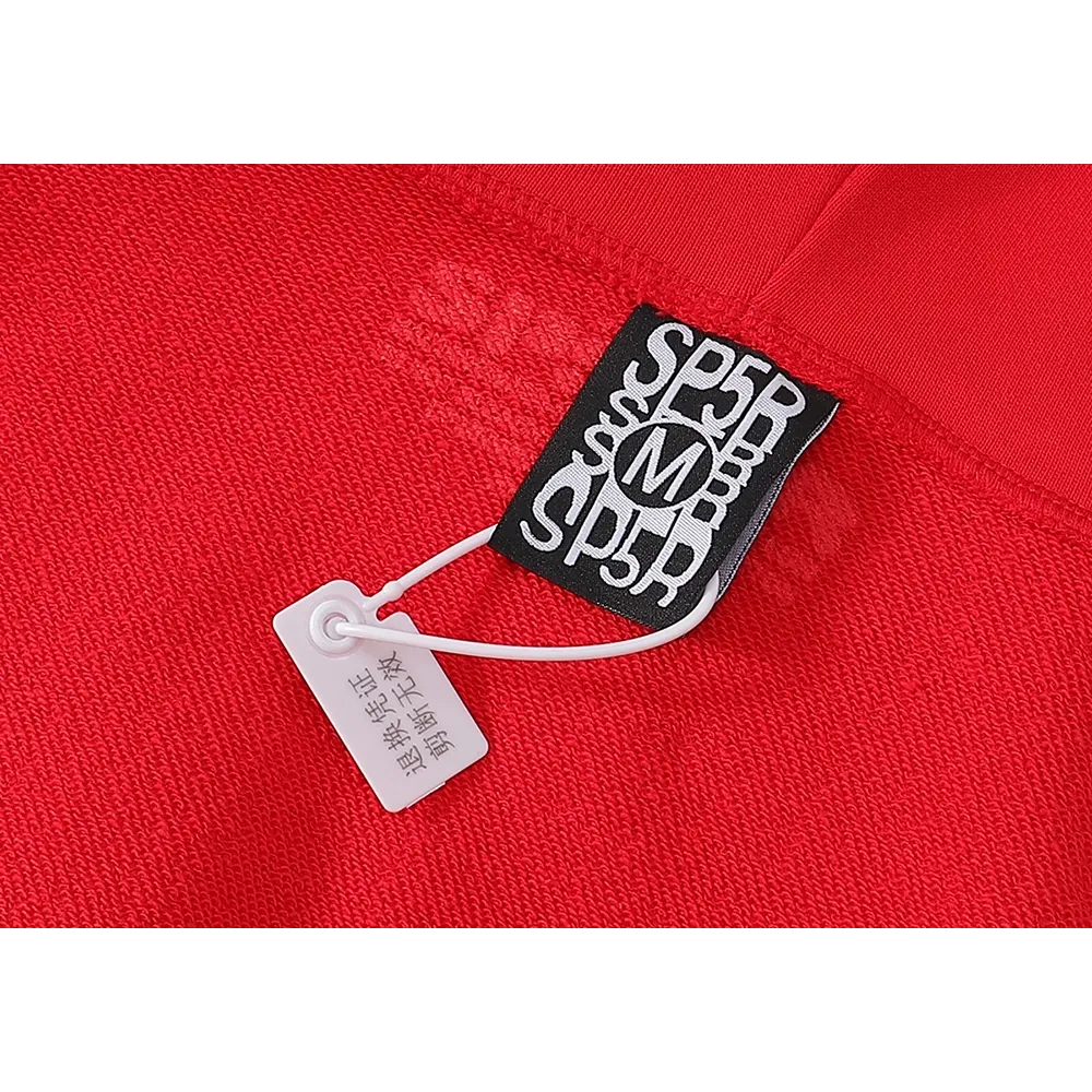 EM Sneakers Sp5der Worldwide Red Angel Number 555 Hoodie Red