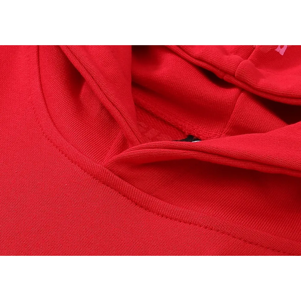 EM Sneakers Sp5der Worldwide Red Angel Number 555 Hoodie Red