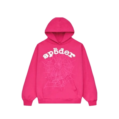 EM Sneakers Sp5der Legacy Hoodie Pink and White 01