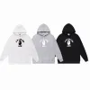 EM Sneakers BAPE College Overdye Pullover Hoodie White & Gray & Black
