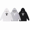 EM Sneakers BAPE College Overdye Pullover Hoodie White & Gray & Black