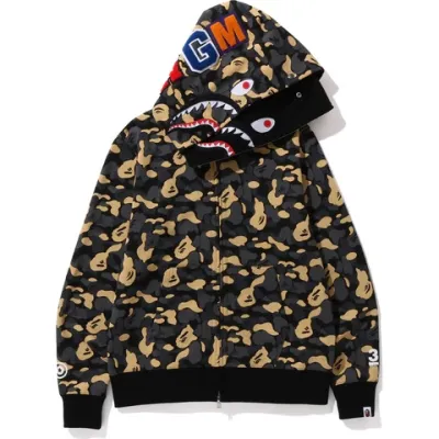 EM Sneakers BAPE Hoodie New York Madison Camouflage 3rd Anniversary Limited Edition Double Hooded Shark 02