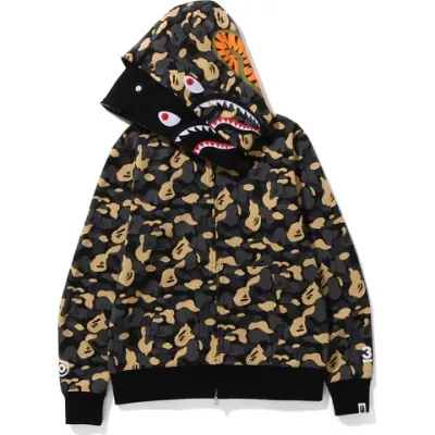 EM Sneakers BAPE Hoodie New York Madison Camouflage 3rd Anniversary Limited Edition Double Hooded Shark 01