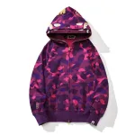 EM Sneakers BAPE Hoodie Color Camo Shark Full Zip  Yellow & Purple & Blue & Red