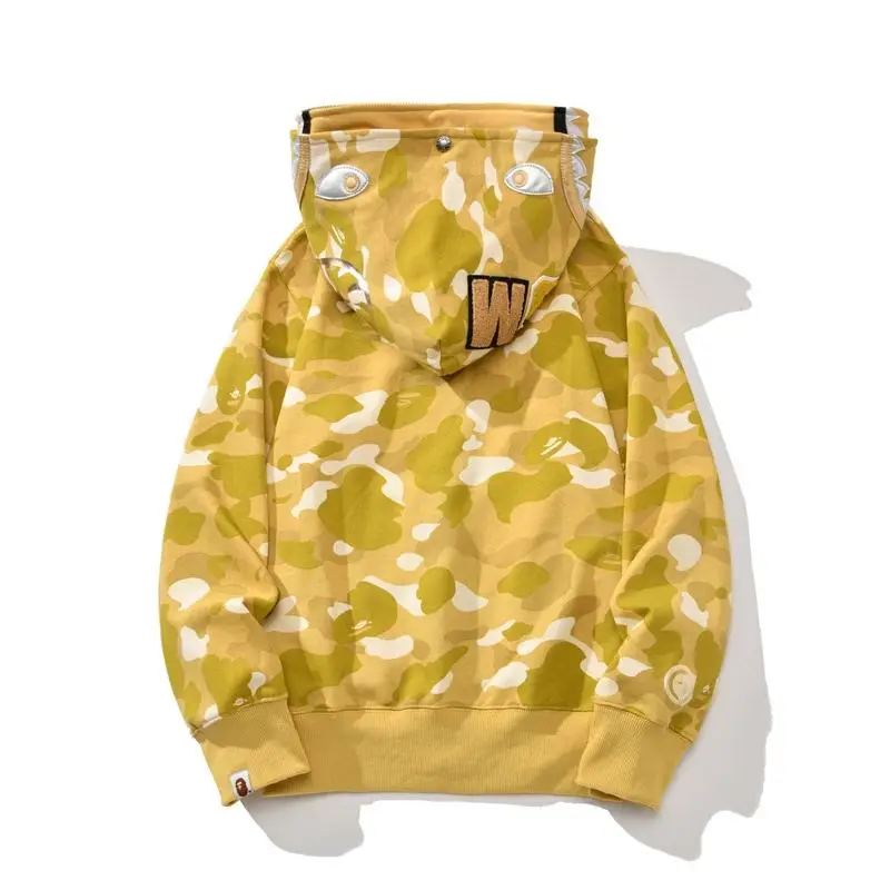 EM Sneakers BAPE Hoodie Color Camo Shark Full Zip  Yellow & Purple & Blue & Red