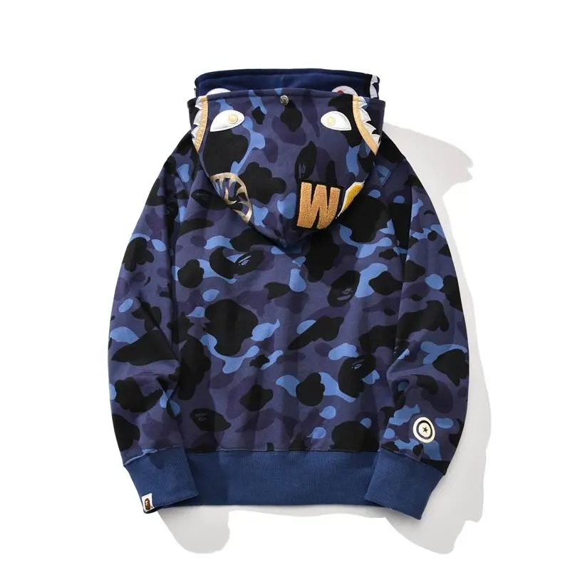 EM Sneakers BAPE Hoodie Color Camo Shark Full Zip  Yellow & Purple & Blue & Red