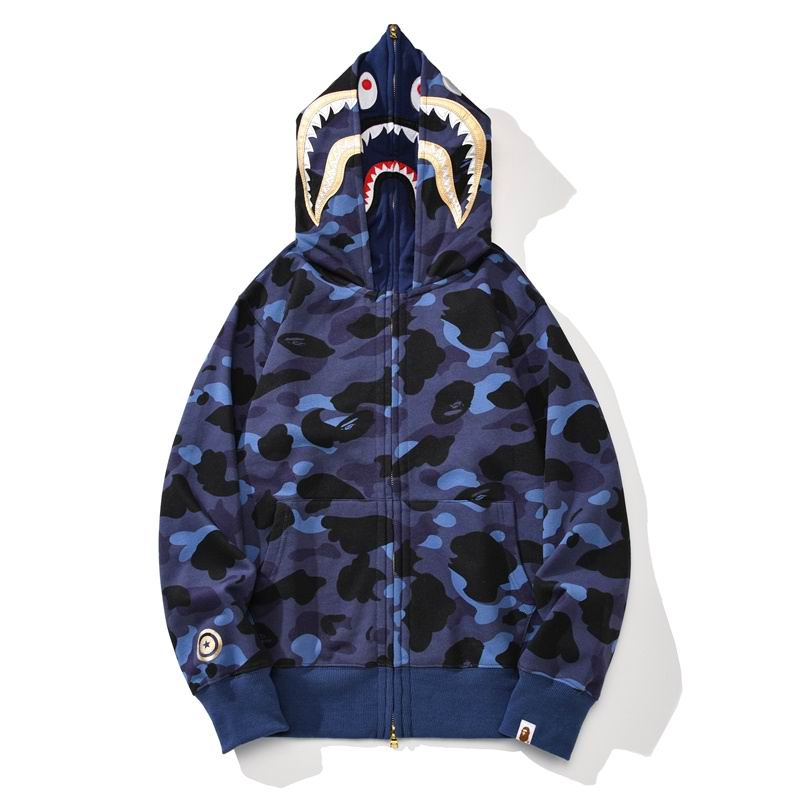 EM Sneakers BAPE Hoodie Color Camo Shark Full Zip  Yellow & Purple & Blue & Red