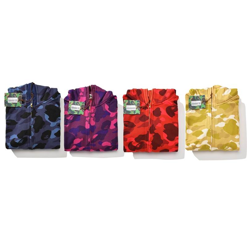 EM Sneakers BAPE Hoodie Color Camo Shark Full Zip  Yellow & Purple & Blue & Red