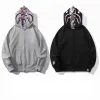 EM Sneakers BAPE US Limited Collection Shark Full Zip Double Hoodie Dray & Balck