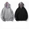 EM Sneakers BAPE US Limited Collection Shark Full Zip Double Hoodie Dray & Balck