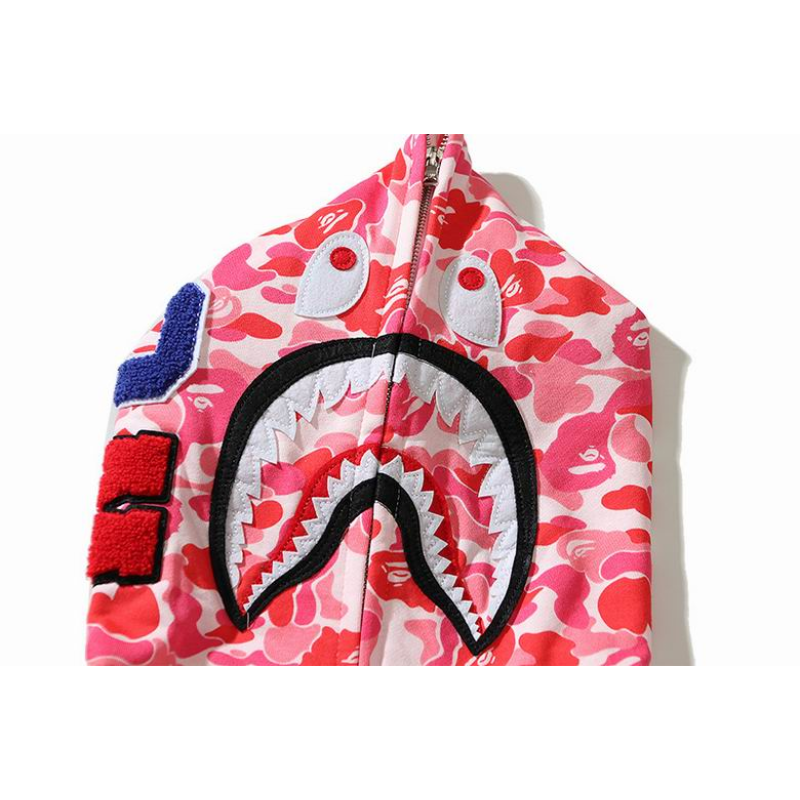 EM Sneakers BAPE ABC Camo Shark Full Zip Hoodie Blue & Pink & Green