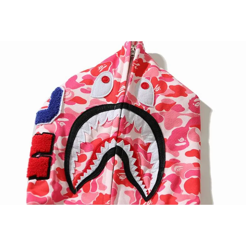 EM Sneakers BAPE ABC Camo Shark Full Zip Hoodie Blue & Pink & Green