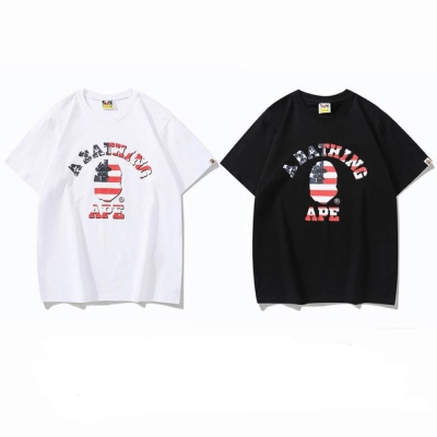 EM Sneakers Bape T-Shirt 1872 White & Black 01