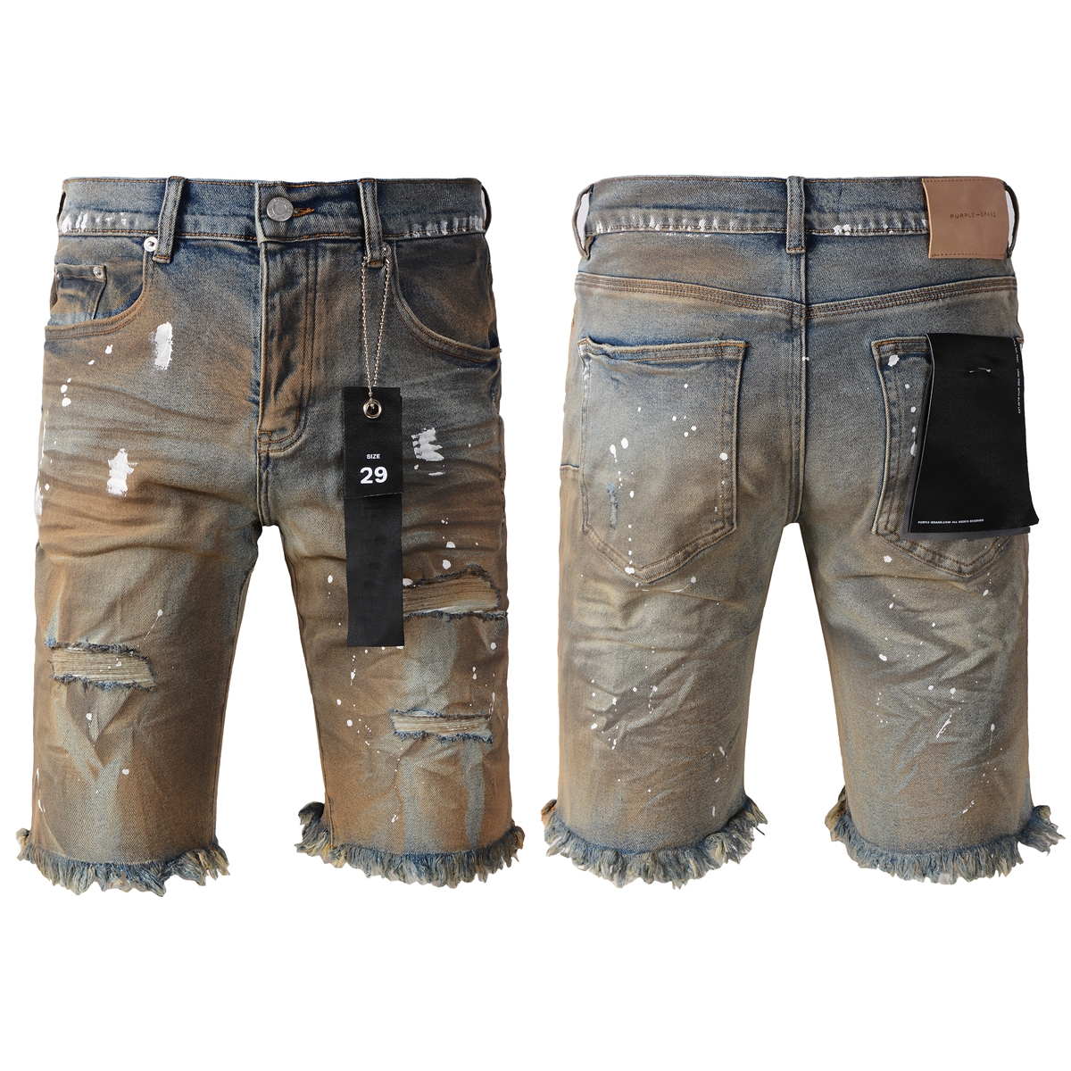 EM Sneakers Purple Brand Denim Shorts 5012