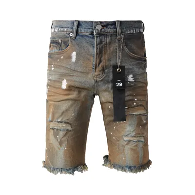 EM Sneakers Purple Brand Denim Shorts 5012 01