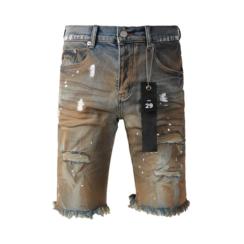 EM Sneakers Purple Brand Denim Shorts 5012