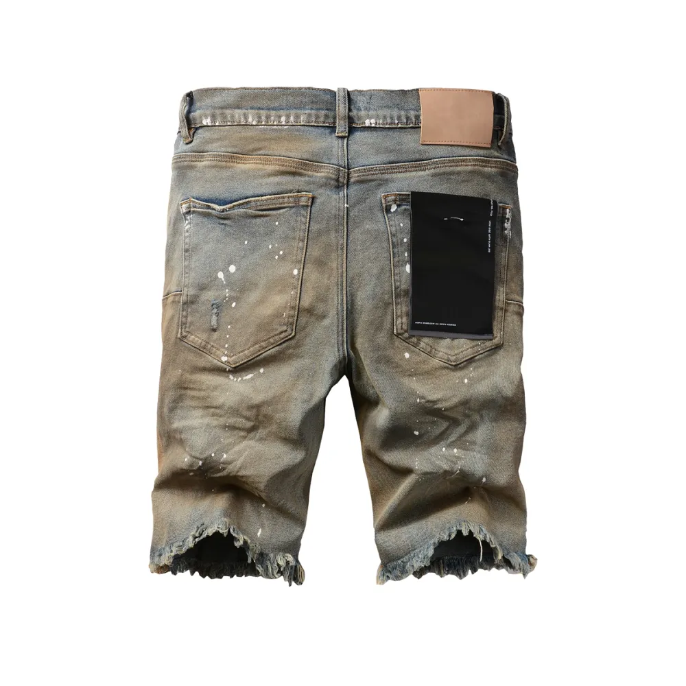 EM Sneakers Purple Brand Denim Shorts 5012
