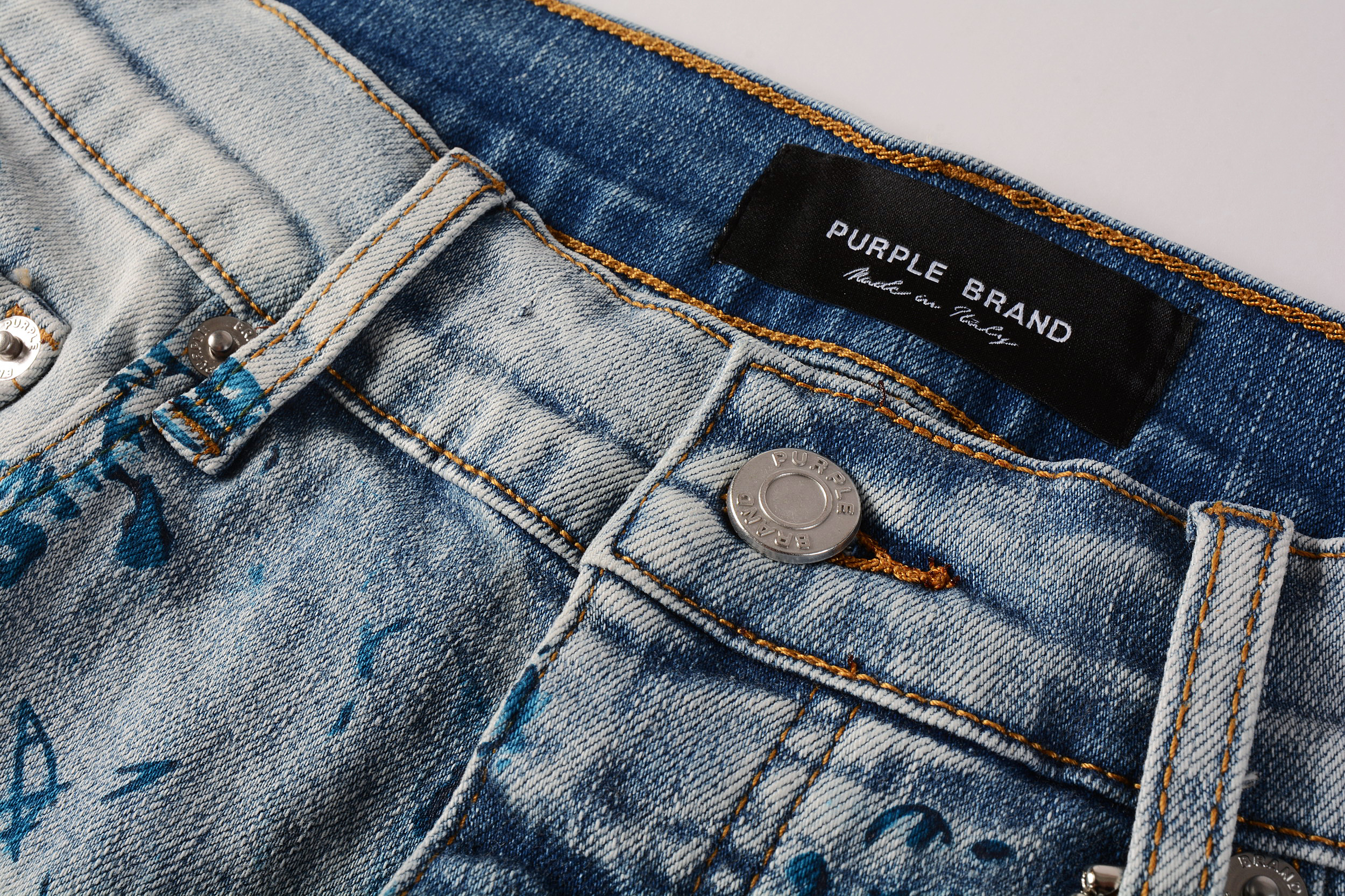 EM Sneakers Purple Brand Denim Shorts 5063