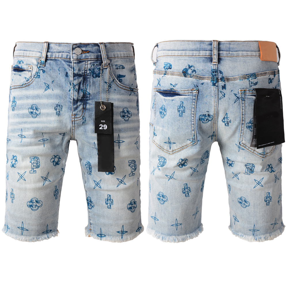 EM Sneakers Purple Brand Denim Shorts 5063