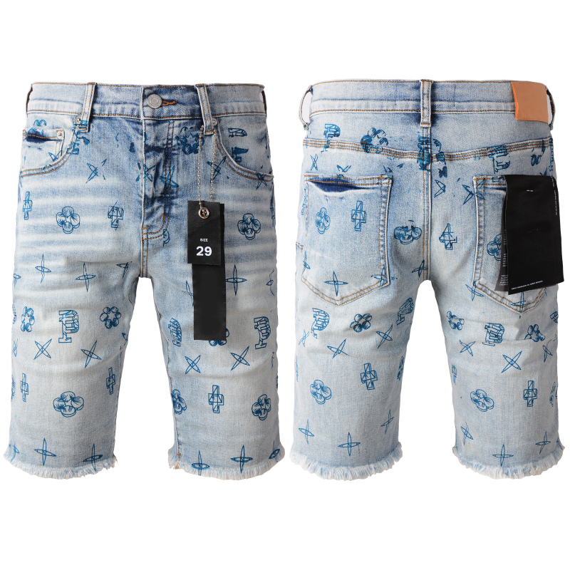 EM Sneakers Purple Brand Denim Shorts 5063