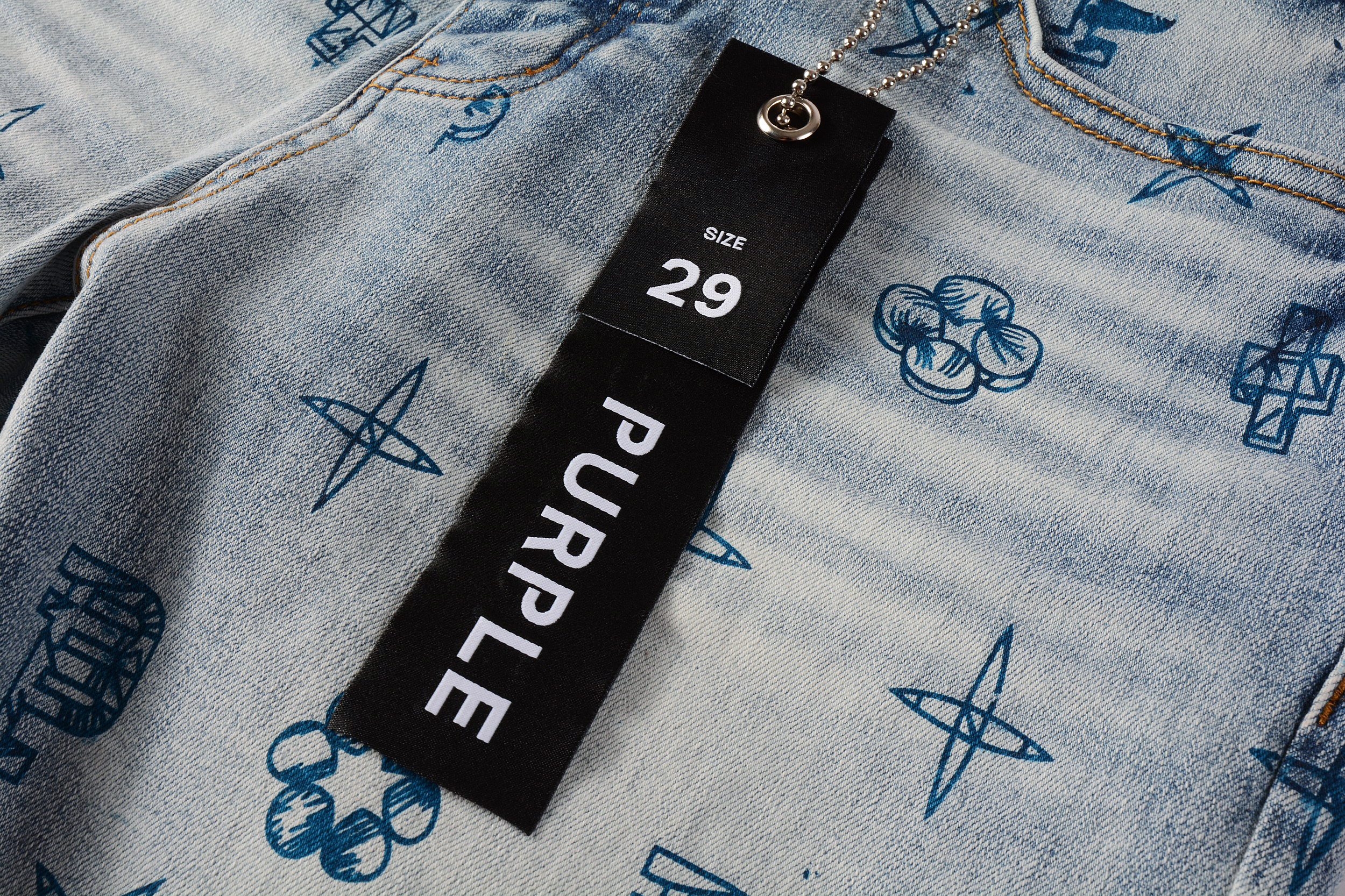 EM Sneakers Purple Brand Denim Shorts 5063