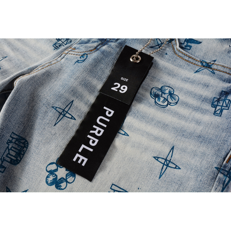 EM Sneakers Purple Brand Denim Shorts 5063