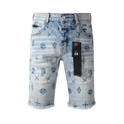 EM Sneakers Purple Brand Denim Shorts 5063 01